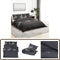 vidaXL - Dekbedovertrekset - 200x220 - cm - katoen - zwart