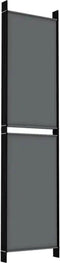 vidaXL - Kamerscherm - met - 5 - panelen - 300x200 - cm - stof - antracietkleurig