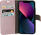 Mobiparts iPhone 13 - Wallet Case - Saffiano motief - Roze