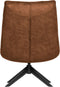 WOOOD Jouke Draaifauteuil - Kunstleer - Cognac - 97x70x85