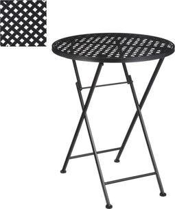 Mica Decorations Rowan Tafel - H71 x Ø58 cm - Ijzer - Zwart