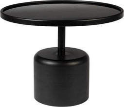 Housecraft Living Milo Salontafel Rond Glas/ Metaal 60x60 cm Zwart