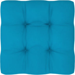 vidaXL - Palletkussen - 80x80x12 - cm - stof - blauw