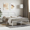 vidaXL - Bedframe - met - hoofdbord - metaal - wit - 150x200 - cm