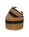 HSM Collection Mandenset Malibu - Waterhyacint - zwart/naturel - set van 2