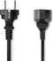 Nedis CEGP10200BK50 - Stroomverlengkabel 500cm - Geaarde plug - Zwart