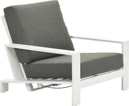 Garden Impressions Coba loungestoel verstelbaar - wit / moss groen