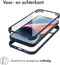 Accezz iPhone 14 - 360° Full Protective Cover - Militaire valbescherming tot 1,5 meter - Blauw