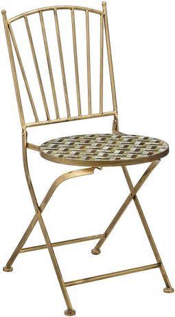 Mica Decorations Alanza Bistrostoel - L40 x B51 x H87 cm - Metaal - Groen