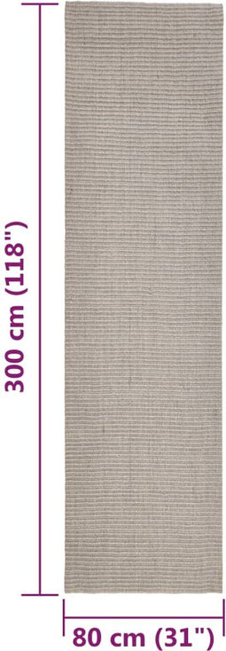 vidaXL Sisalmat voor krabpaal 80x300 cm zandkleurig