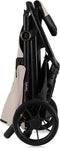 Lionelo Iva - Wandelwagen Premium - 360° Zwenkwielen met Vering - XXL Zonnekap UPF50 - Beige