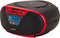 Aiwa BBTU-400RD - Portable Radio/DAB(+)/CD Speler - FM-Radio Klok Sleeptimer Zoemer alarm - Rood