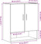 vidaXL - Wandkast - Zwart - Eiken - 60x31x70 - cm - Gemaakt - van - Hout