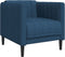vidaXL Fauteuil stof blauw