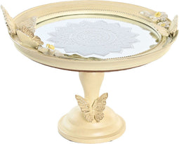 Middenstuk DKD Home Decor 24 x 22,6 x 18 cm Beige Vlinders
