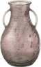 J-Line vaas Fles 2 Handvat - glas - oud roze - 32.5 cm hoog