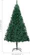 vidaXL - Kunstkerstboom - met - verlichting - en - kerstballen - 120 - cm - PVC - groen