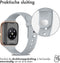 iMoshion Bandje Geschikt voor Oppo Watch 41 mm - iMoshion Siliconen band zilver knoopje - Grijs