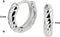 Glams klapoorringen - 11 mm - Gerhodineerd zilver
