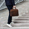 DSTRCT Wall Street - Leren Laptoptas - 15,4 inch - Zwart