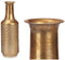 Vaas Gouden Metaal 14 x 46 x 14 cm (4 Stuks) Met reliëf