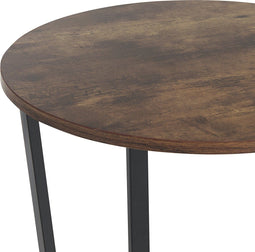 Bijzettafel donker hout met zwart ORICK