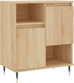 vidaXL - Dressoir - 60x35x70 - cm - bewerkt - hout - sonoma - eikenkleurig