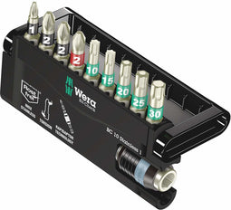 Wera 05071110001 - Bitset 10-delig - Roestvaststalen Rapidaptor met 9 bits (10 stuks)