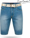 Pierre Cardin - Heren Bermuda met Gratis Riem - Light Wash - Denim