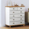 vidaXL - Lade - 'ASKIM'Wit - 91x40x95,5 - cm - Massief - Grenenhout