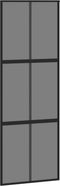 vidaXL - Schuifdeur - 76x205 - cm - gehard - glas - en - aluminium - zwart