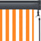 vidaXL - Rolgordijn - voor - buiten - 80x250 - cm - wit - en - oranje