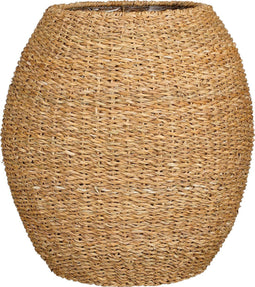 Mica Decorations Billy - Plantenmand - H52 x Ø47 cm - Zeegras - Lichtbruin