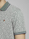 Jack & Jones JPRBLUWIN - Polo korte mouw - Groene polo met bloemetjes - Dark Forest - Maat L