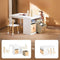 SoBuy KMB113-W - Kindertafelset - 2 Stoelen - Wit