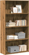 vidaXL - Boekenkast - 80x30x152 - cm - bewerkt - hout - artisanaal - eikenkleurig