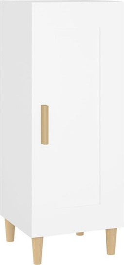 vidaXL - Dressoir - 34,5x34x90 - cm - bewerkt - hout - wit
