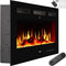 tectake® Luci - Wandhaard - Elektrische Haard 900W 1800W - 3D Vlammen - Afstandsbediening App - Thermostaat - Timer