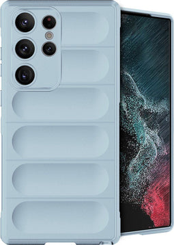 iMoshion Hoesje Geschikt voor Samsung Galaxy S23 Ultra Hoesje Siliconen - iMoshion EasyGrip Backcover - Lichtblauw