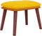 vidaXL - Voetenbank - 45x29,5x35 - cm - stof - en - kunstleer - mosterdgeel