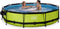 EXIT Lime zwembad ø360x76cm met filterpomp en overkapping en schaduwdoek - groen