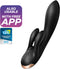 Satisfyer, vibrator, Bluetooth Rabbit, Double Flex, 20 cm, met app, 3 motoren, gemaakt van volledig siliconen, oplaadbaar, waterdicht