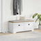vidaXL - Gangbank - BODO - 114x40x45 - cm - wit - en - bruin