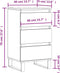 vidaXL - Dressoir - 40x35x70 - cm - bewerkt - hout - grijs - sonoma