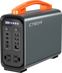 CTECHi GT200 Pro | 200W | 320Wh | Draagbare Powerstation | LiFePO4 Battery ZonneGenerator | Mobiele Stroomopslag | Heavy-Duty Powerbank | 230V Stopcontact | Draadloos Opladen | AC/DC/USB/Type-C | Noodgenerator | EU Stopcont