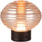 RL LIVE YOUR LIGHT EARL - Tafellamp - Oplaadbaar - Touch functie - Zwart mat - Amber glas (1 stuk)