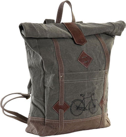 Casual Rugtas DKD Home Decor Canvas Grijs Bruin Leer (44 x 12 x 49 cm)