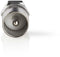 Nedis Satelliet- en Antenne-Adapter - F-Male - IEC (Coax) Male - Vernikkeld - 75 Ohm - Recht - Metaal - Zilver - 1 Stuks - Window Box