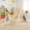Coast houten kinderklimdriehoek - 2-in-1 klimladder - 120 x 71 x 110 cm - Natuurlijk hout - Geschikt voor 3+