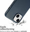 Accezz iPhone 14 - MagSafe Leather Backcover - Echt leer - Donkerblauw
